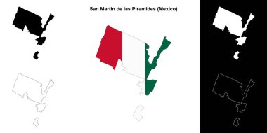 San Martin de las Piramides Belediyesi (Meksika) ana hat haritası