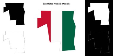 San Mateo Atenco belediyesi (Meksika) ana hat haritası seti