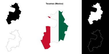 Tecamac belediyesi (Meksika) ana hat haritası seti