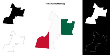 Temamatla Belediyesi (Meksika) ana hat haritası seti