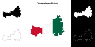 Temascaltepec belediyesi (Meksika) ana hat haritası seti