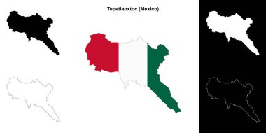 Tepetlaoxtoc belediyesi (Meksika) ana hat haritası seti