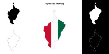 Tepetlixpa belediyesi (Meksika) ana hat haritası seti