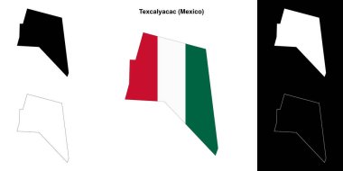 Texcalyacac belediyesi (Meksika) ana hat haritası seti