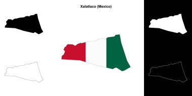 Xalatlaco belediyesi (Meksika) ana hat haritası seti