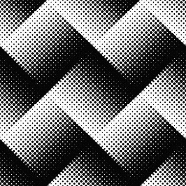 Geometrik soyut nokta desenli arkaplan - çemberlerden siyah ve beyaz vektör tasarımı