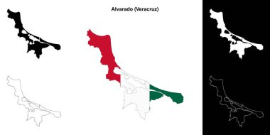 Alvarado Belediyesi (Veracruz) ana hat haritası seti