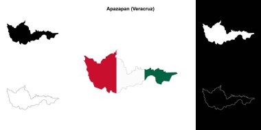 Apazapan belediyesi (Veracruz) ana hat haritası seti