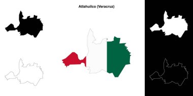 Atlahuilco belediyesi (Veracruz) ana hat haritası seti