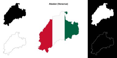 Atzalan belediyesi (Veracruz) ana hat haritası seti