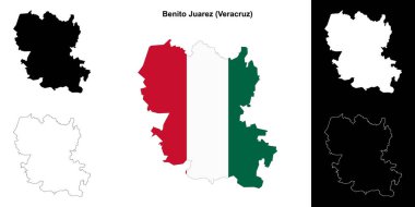 Benito Juarez belediyesi (Veracruz) ana hat haritası seti