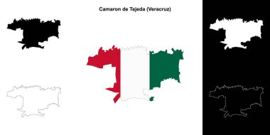 Camaron de Tejeda Belediyesi (Veracruz) ana hat haritası seti