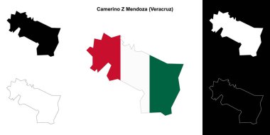 Camerino Z Mendoza belediyesi (Veracruz) ana hat haritası seti