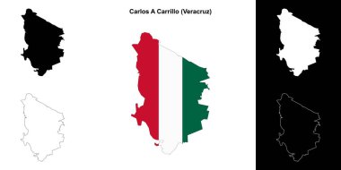 Carlos A Carrillo Belediyesi (Veracruz) ana hat haritası seti