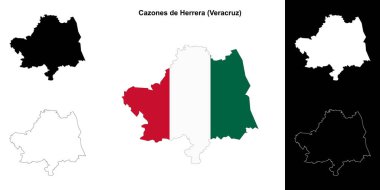Cazones de Herrera Belediyesi (Veracruz) ana hat haritası seti