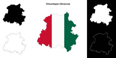 Chicontepec belediyesi (Veracruz) ana hat haritası seti