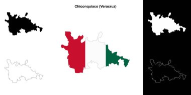 Chiconquiaco belediyesi (Veracruz) ana hat haritası seti