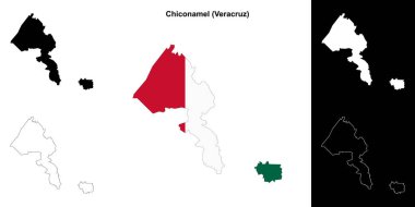 Chiconamel belediyesi (Veracruz) ana hat haritası seti