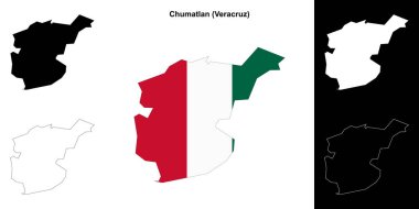 Chumatlan belediyesi (Veracruz) ana hat haritası seti