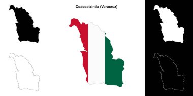 Coacoatzintla belediyesi (Veracruz) ana hat haritası seti