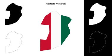 Coetzala belediyesi (Veracruz) ana hat haritası seti