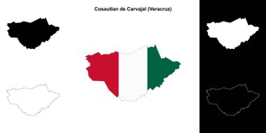 Cosautlan de Carvajal belediyesi (Veracruz) ana hat haritası seti