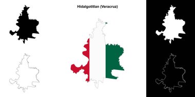 Hidalgotitlan belediyesi (Veracruz) ana hat haritası seti