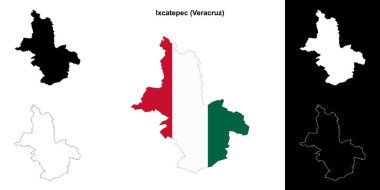 Ixcatepec belediyesi (Veracruz) ana hat haritası seti