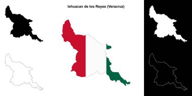 Ixhuacan de los Reyes belediyesi (Veracruz) ana hat haritası seti