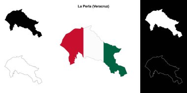 La Perla belediyesi (Veracruz) ana hat haritası seti