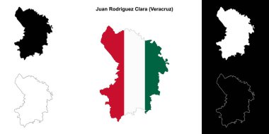 Juan Rodriguez Clara belediyesi (Veracruz) ana hat haritası seti