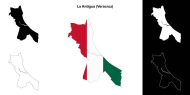 La Antigua belediyesi (Veracruz) ana hat haritası seti