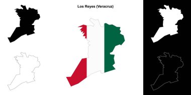 Los Reyes belediyesi (Veracruz) ana hat haritası seti