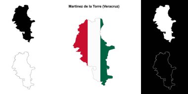 Martinez de la Torre Belediyesi (Veracruz) ana hat haritası seti