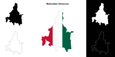 Miahuatlan belediyesi (Veracruz) ana hat haritası seti