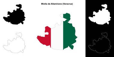 Mixtla de Altamirano belediyesi (Veracruz) ana hat haritası seti