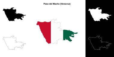 Paso del Macho belediyesi (Veracruz) ana hat haritası seti