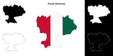 Perote belediyesi (Veracruz) ana hat haritası seti