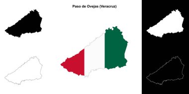 Paso de Ovejas belediyesi (Veracruz) ana hat haritası seti