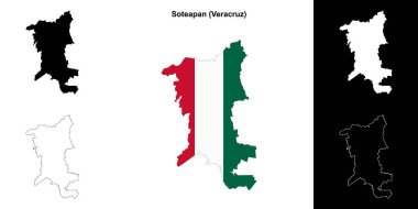 Soteapan belediyesi (Veracruz) ana hat haritası seti