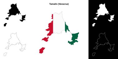 Tamalin belediyesi (Veracruz) ana hat haritası seti
