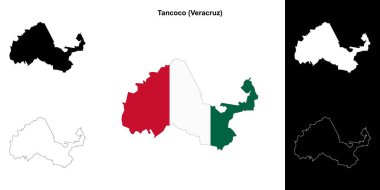 Tancoco belediyesi (Veracruz) ana hat haritası seti