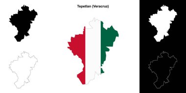 Tepetlan belediyesi (Veracruz) ana hat haritası seti