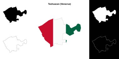 Texhuacan belediyesi (Veracruz) ana hat haritası seti