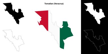 Tomatlan belediyesi (Veracruz) ana hat haritası seti
