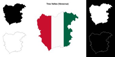 Tres Valles belediyesi (Veracruz) ana hat haritası seti