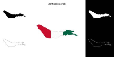 Zentla belediyesi (Veracruz) ana hat haritası seti