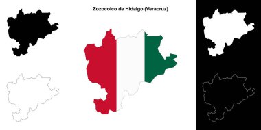 Zozocolco de Hidalgo belediyesi (Veracruz) ana hat haritası seti