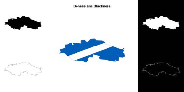 Boness ve Blackness boş ana hat haritası seti