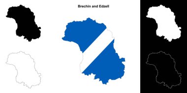 Brechin ve Edzell boş ana hat haritası seti